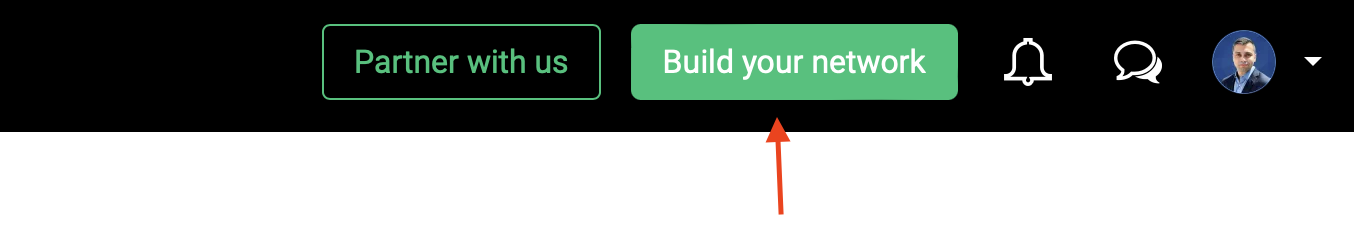 Build your network button