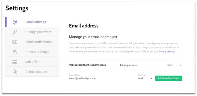 confirm email address